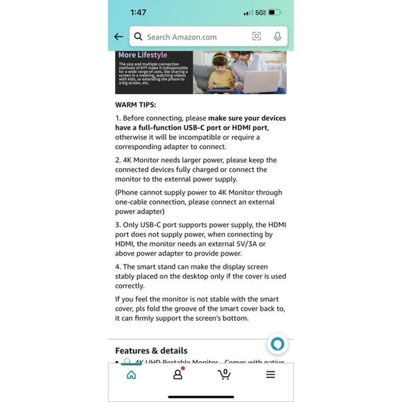 KYY 4K Portable Monitor 15.6” - Picture 10 of 10